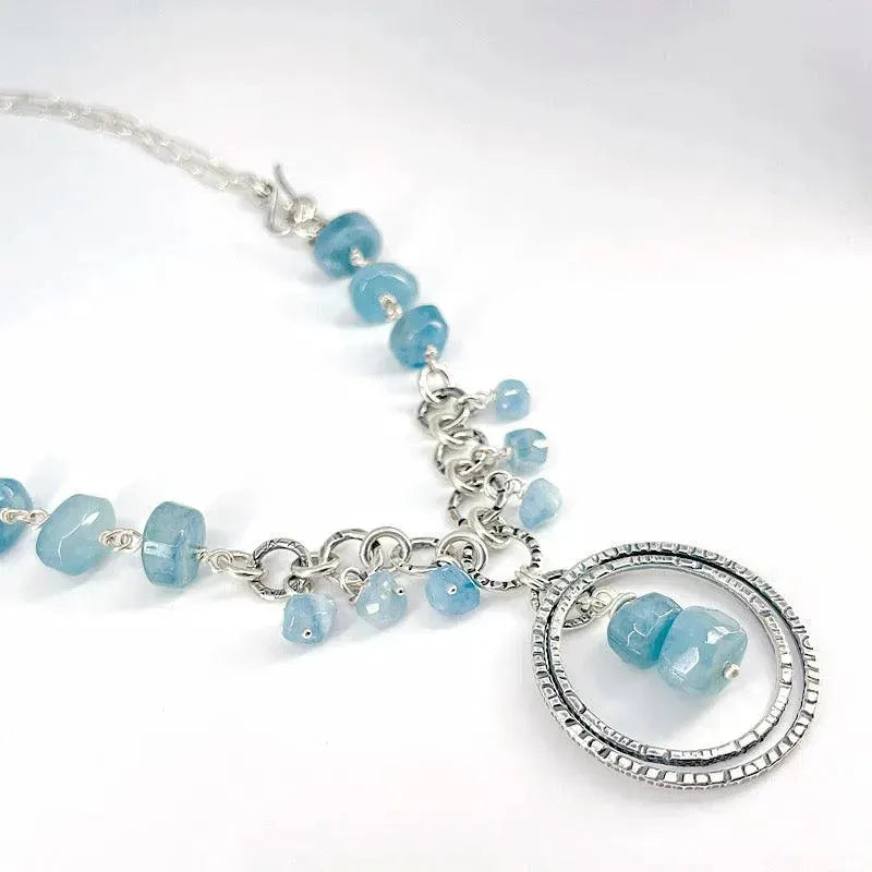 Sterling Silver and Aquamarine Necklace - Kristin Christopher