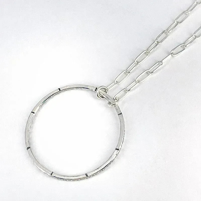 Sterling Silver Circle Necklace - Kristin Christopher