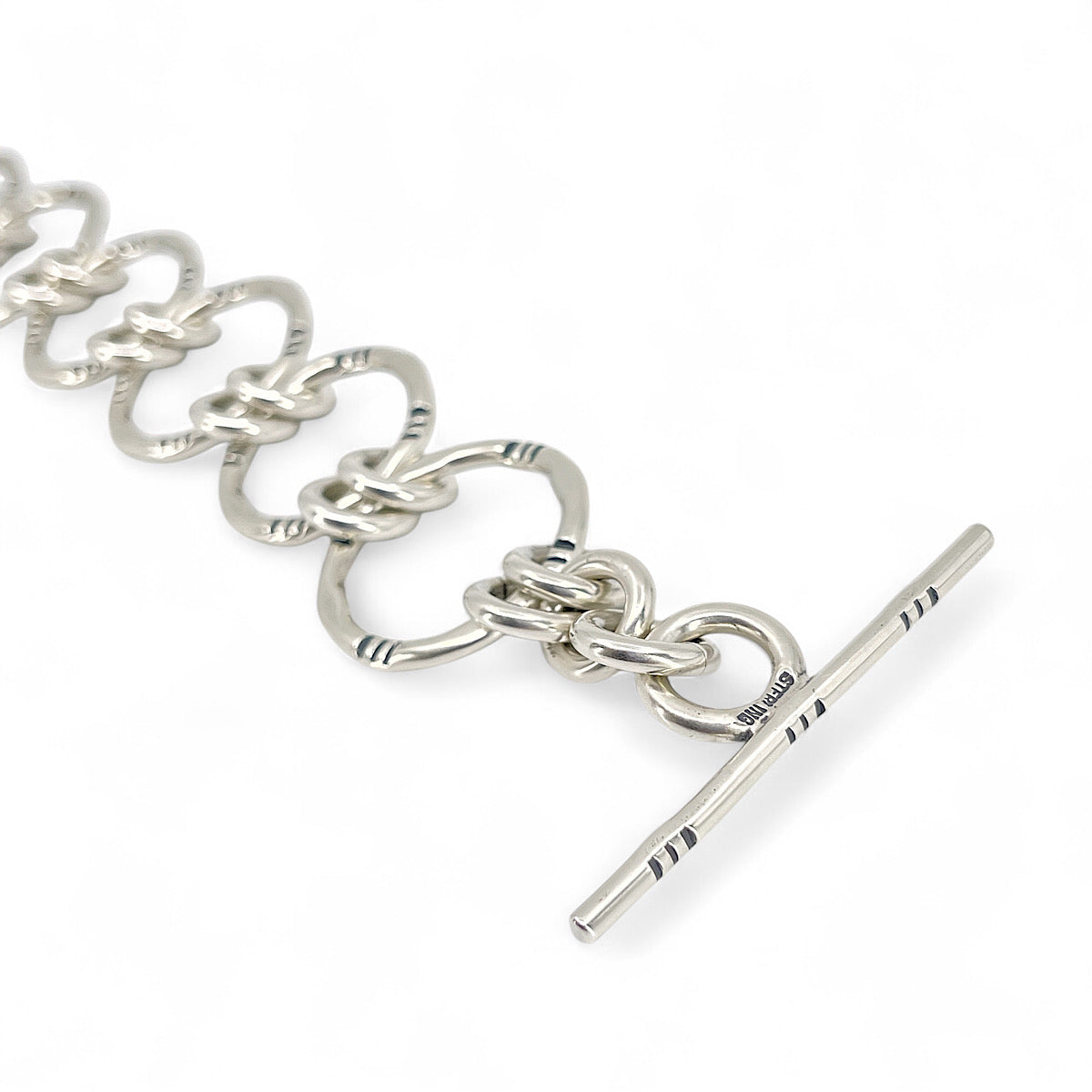Clasp View - Sterling Chunky Chain Bracelet by Kristin Christopher