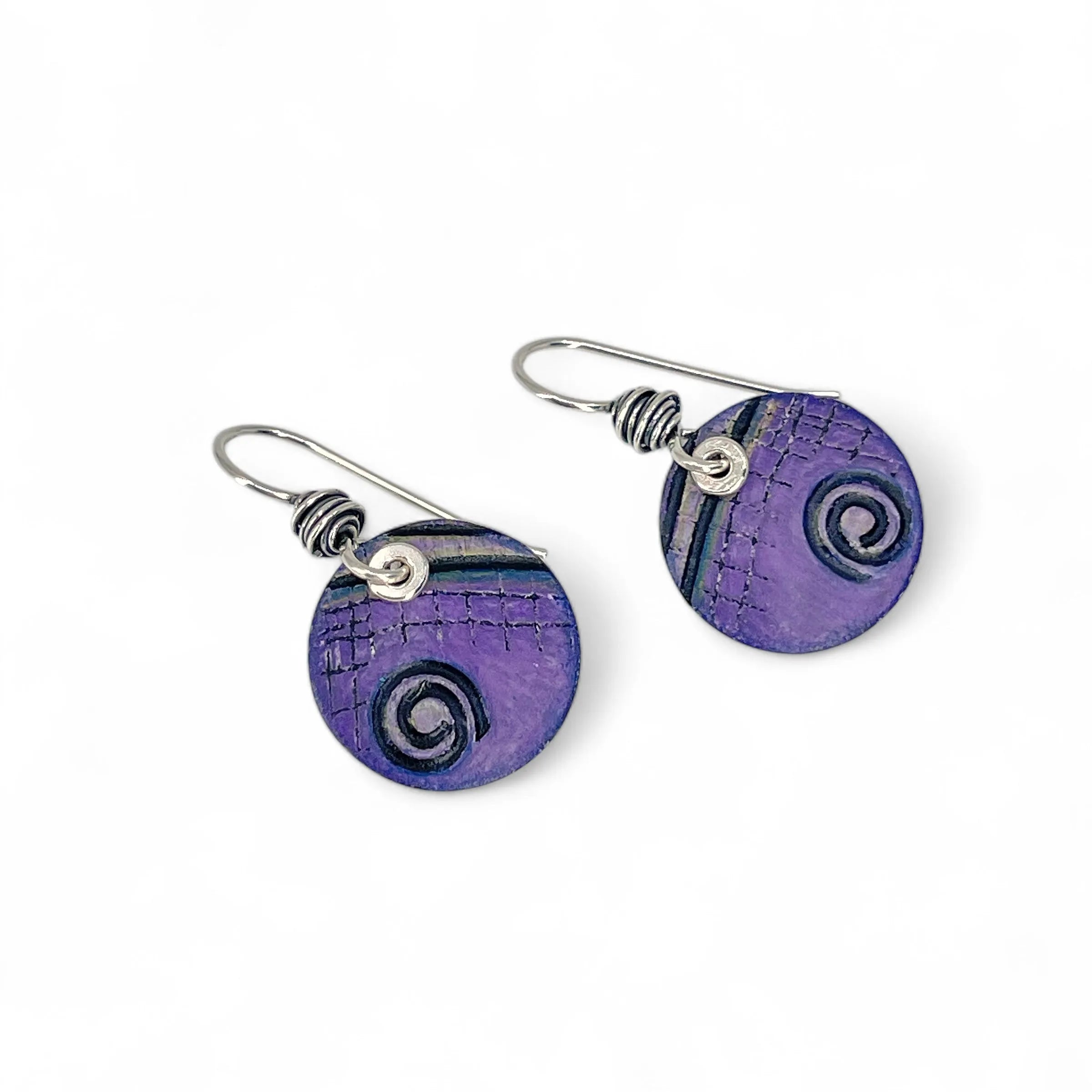 Purple Kristin Christopher Circle Earrings - front view