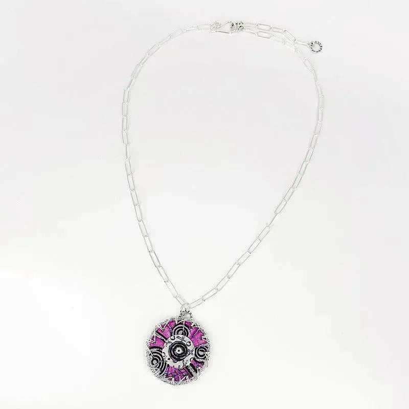 Pink Copper and Sterling Silver Necklace - Kristin Christopher