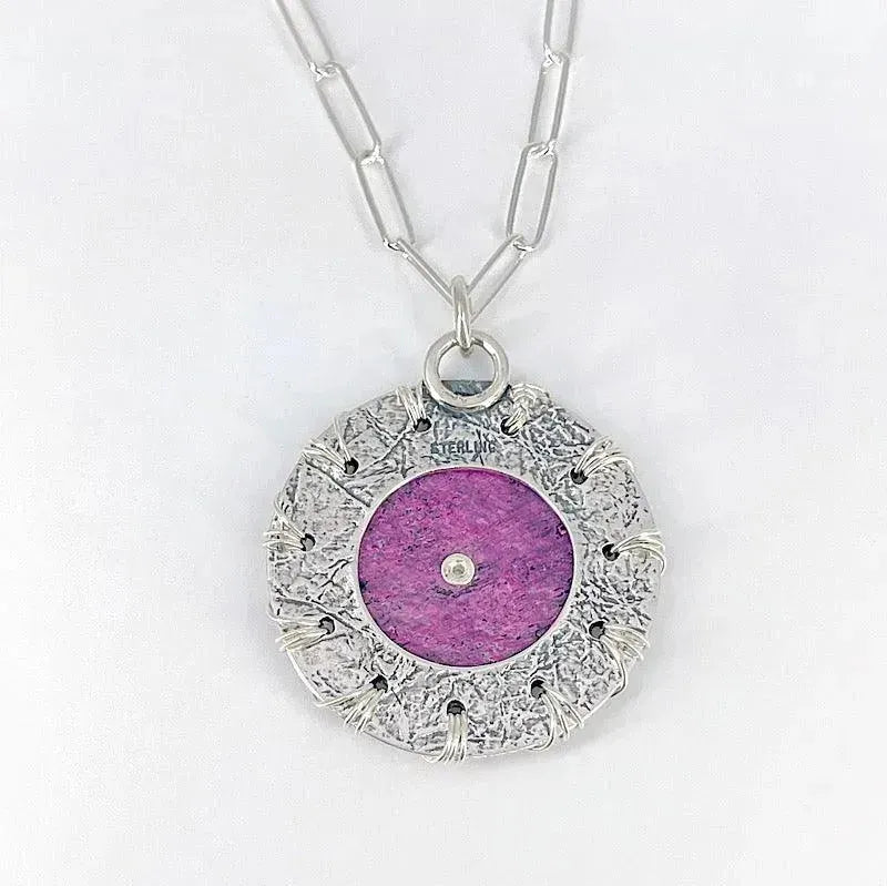 Pink Copper and Sterling Silver Necklace - Kristin Christopher