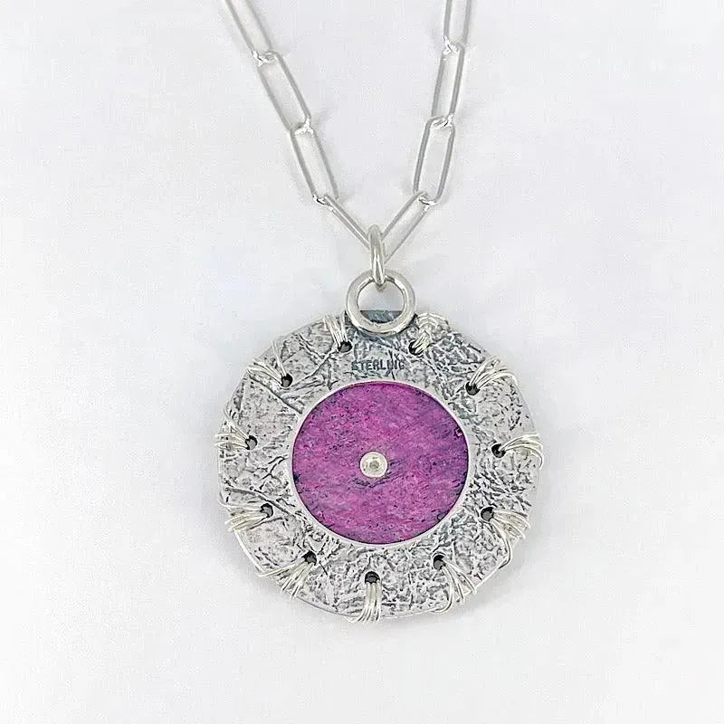 Pink Copper and Sterling Silver Necklace - Kristin Christopher