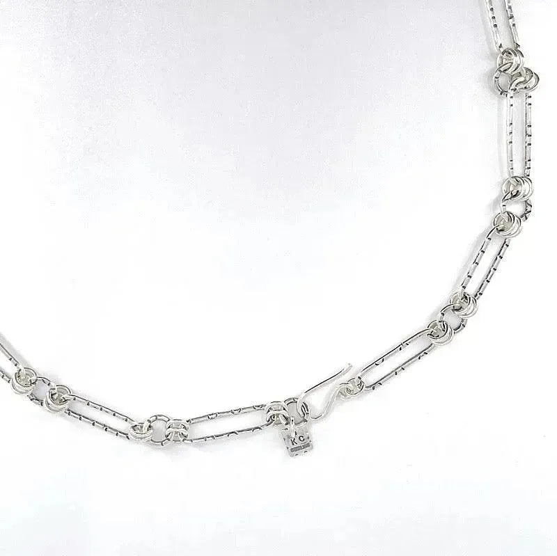 Purple and Aqua Copper and Sterling Silver Necklace with Amethyst - Kristin Christopher