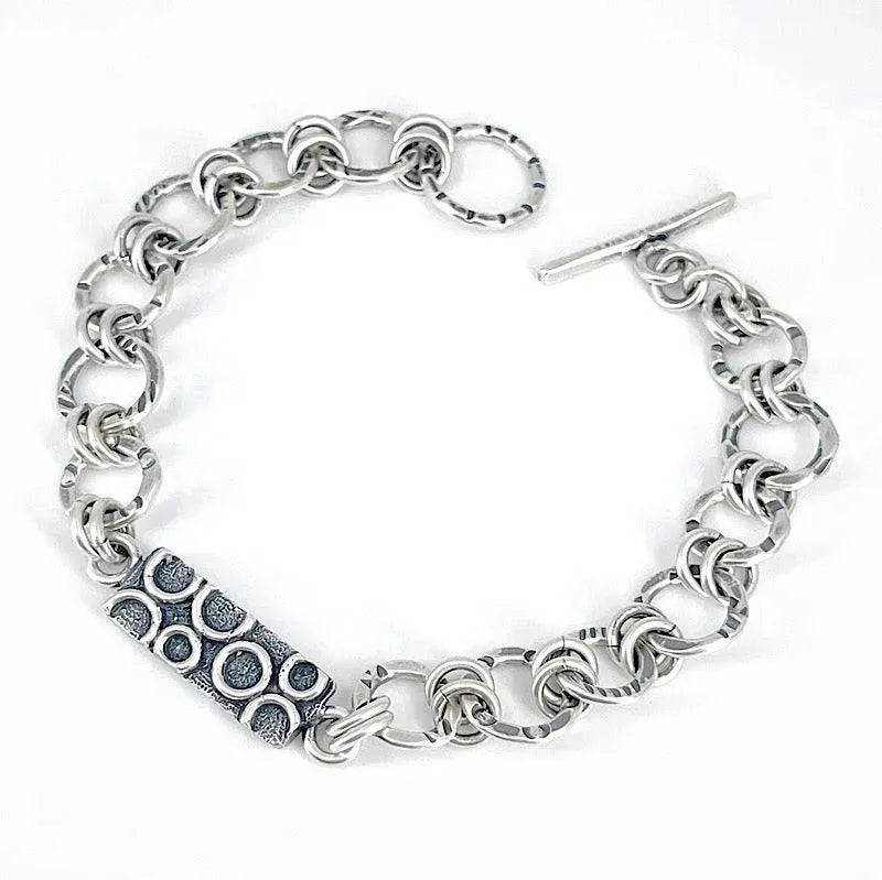 Reversible Sterling Silver and Patina Bracelet - Kristin Christopher