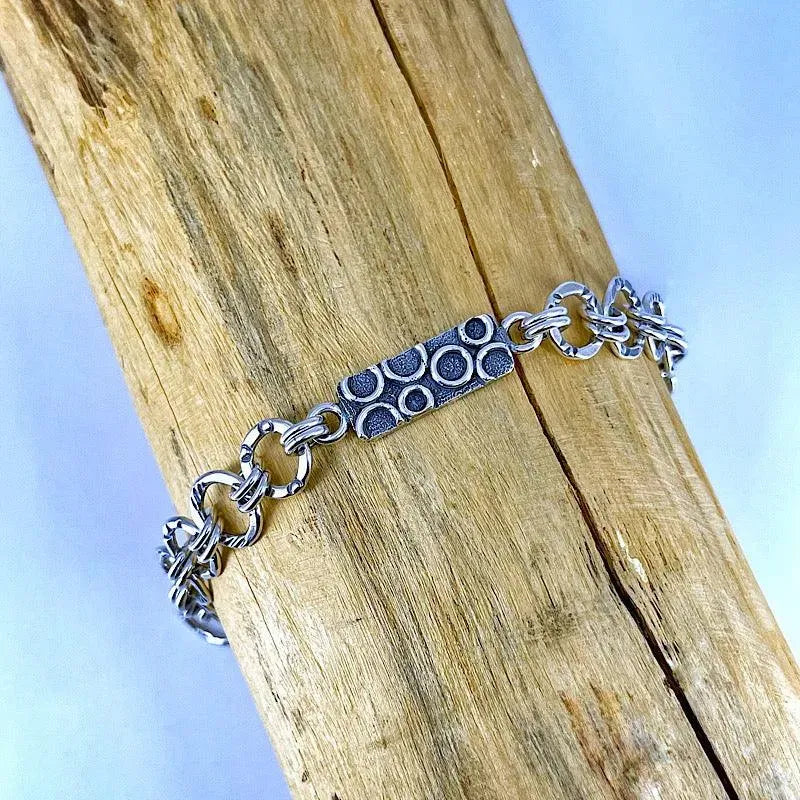 Reversible Sterling Silver and Patina Bracelet - Kristin Christopher