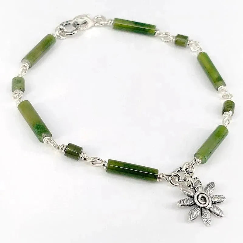 Sterling Silver Bracelet with Nephrite Jade - Kristin Christopher