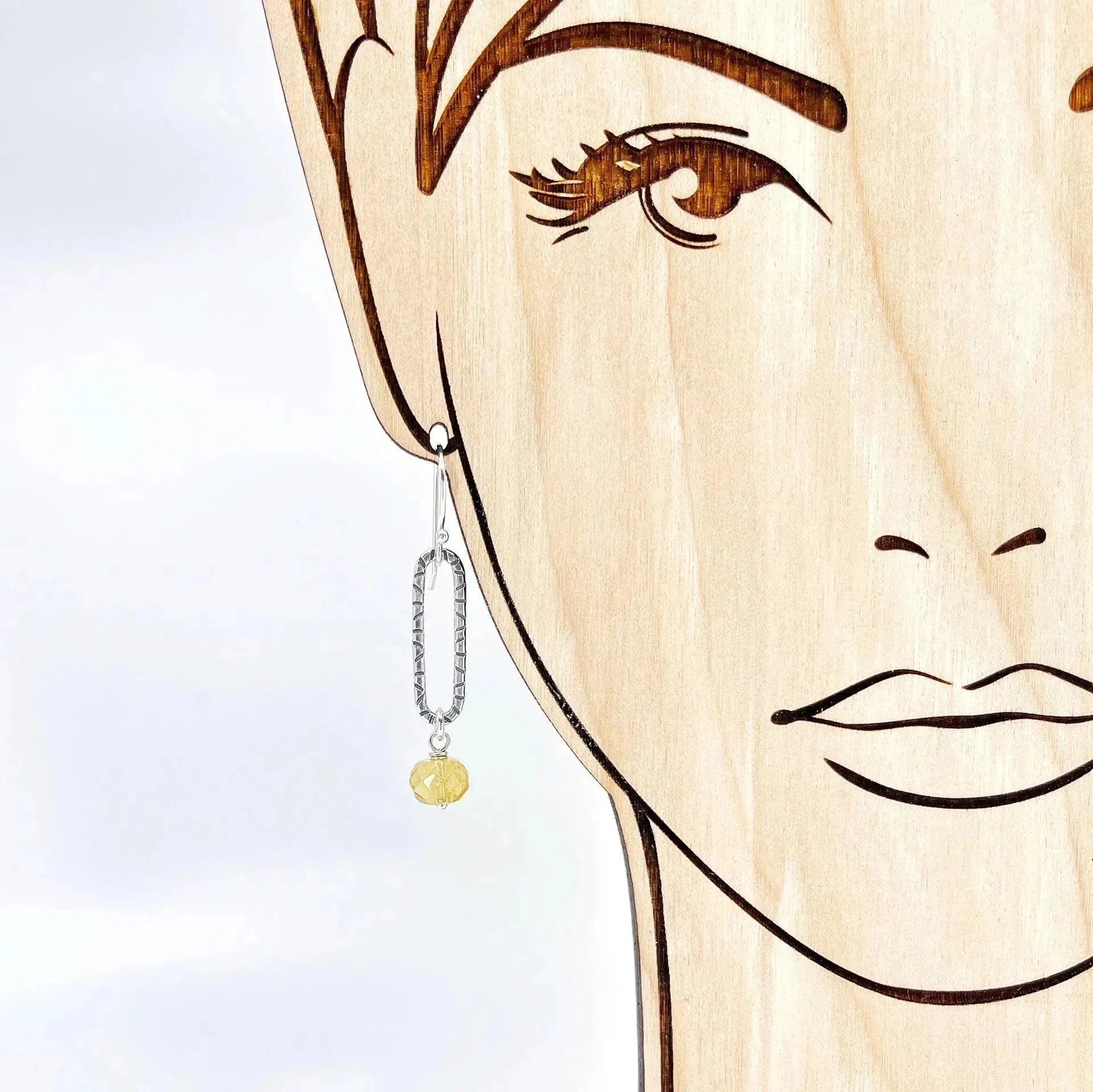 Sterling Silver Hoops with Citrine - Kristin Christopher