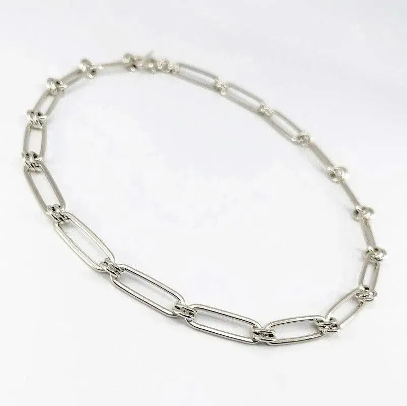 Sterling Silver Oval Link Necklace - Kristin Christopher