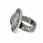 Sterling Silver Moon Ring - Side View by Kristin Christopher