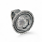 Sterling Moon Ring - front view by Kristin Christopher