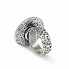 Bottom view of Sterling Silver Moon Ring by Kristin Christopher 