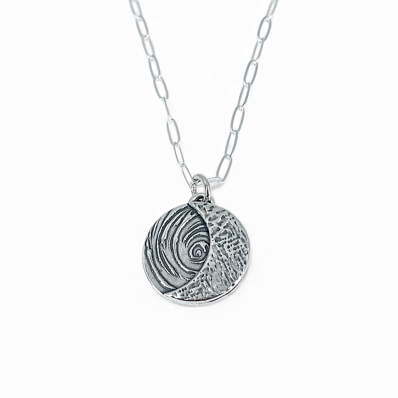 Sterling silver crescent moon pendant