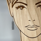 Sterling Silver mod earrings shown on model