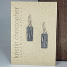 Sterling Silver earrings on a 'Kristin Christopher Handmade Jewelry' card.
