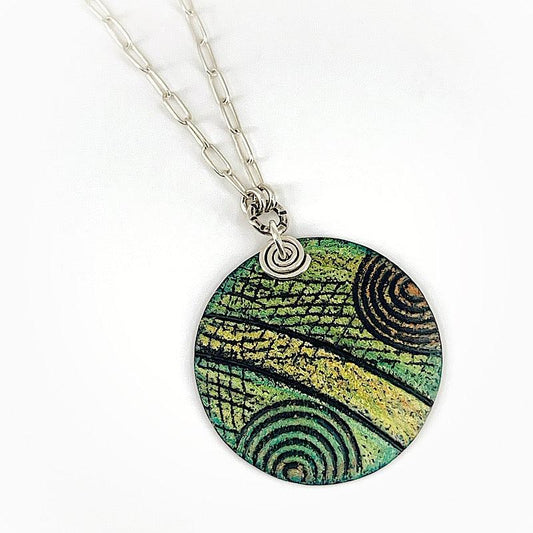 Green Copper and Sterling Silver Necklace - Kristin Christopher