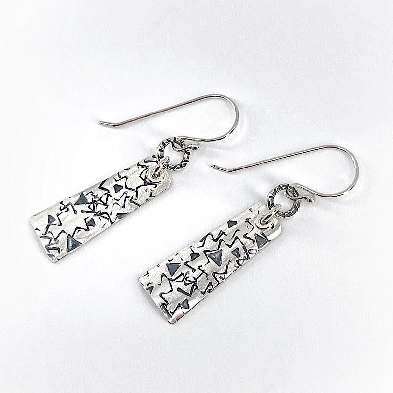 Hand-Stamped Sterling Silver Earrings - Kristin Christopher