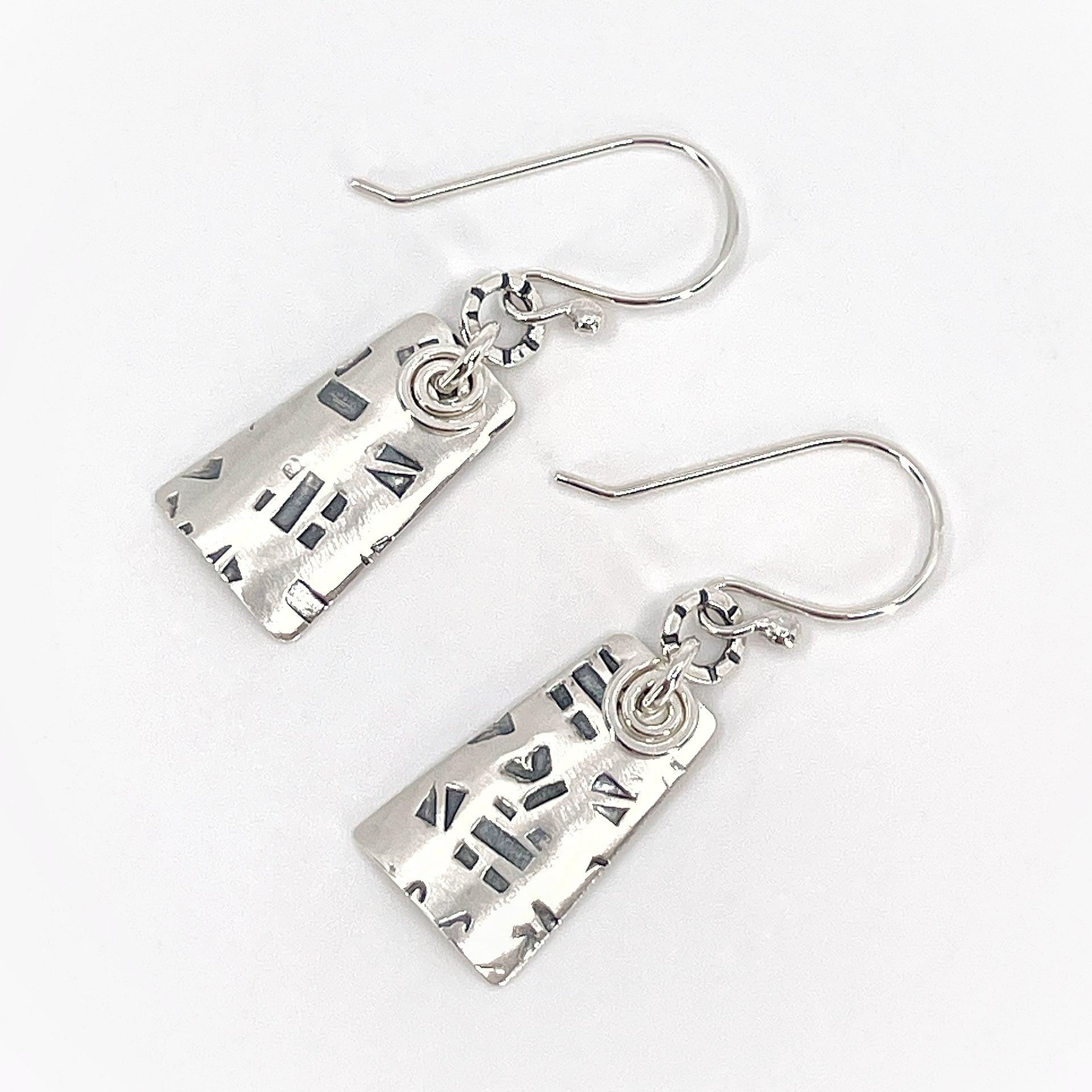Hand-Stamped Sterling Silver Earrings - Kristin Christopher