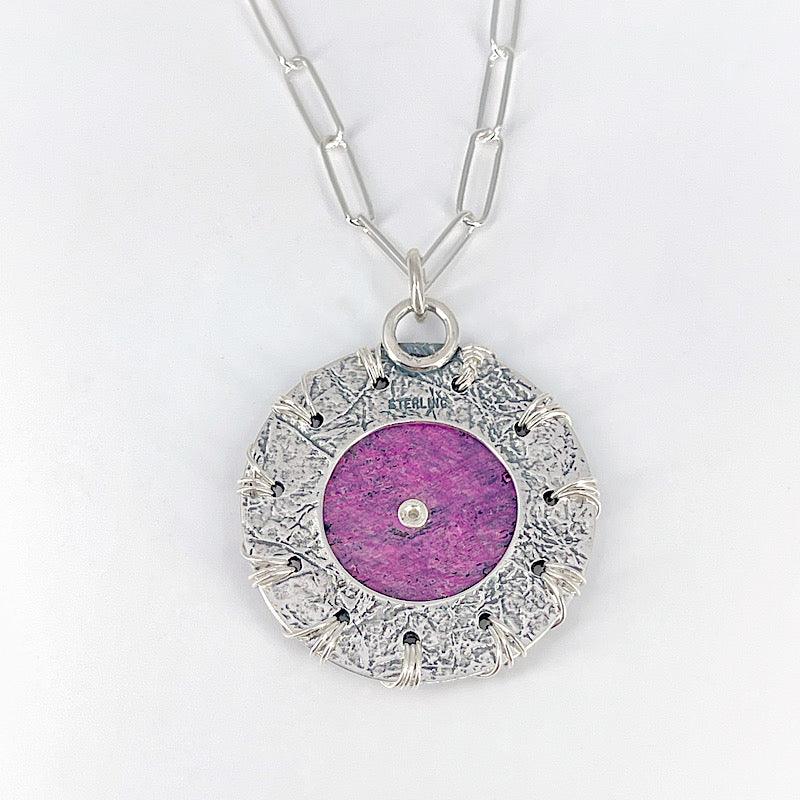 Pink Copper and Sterling Silver Necklace - Kristin Christopher
