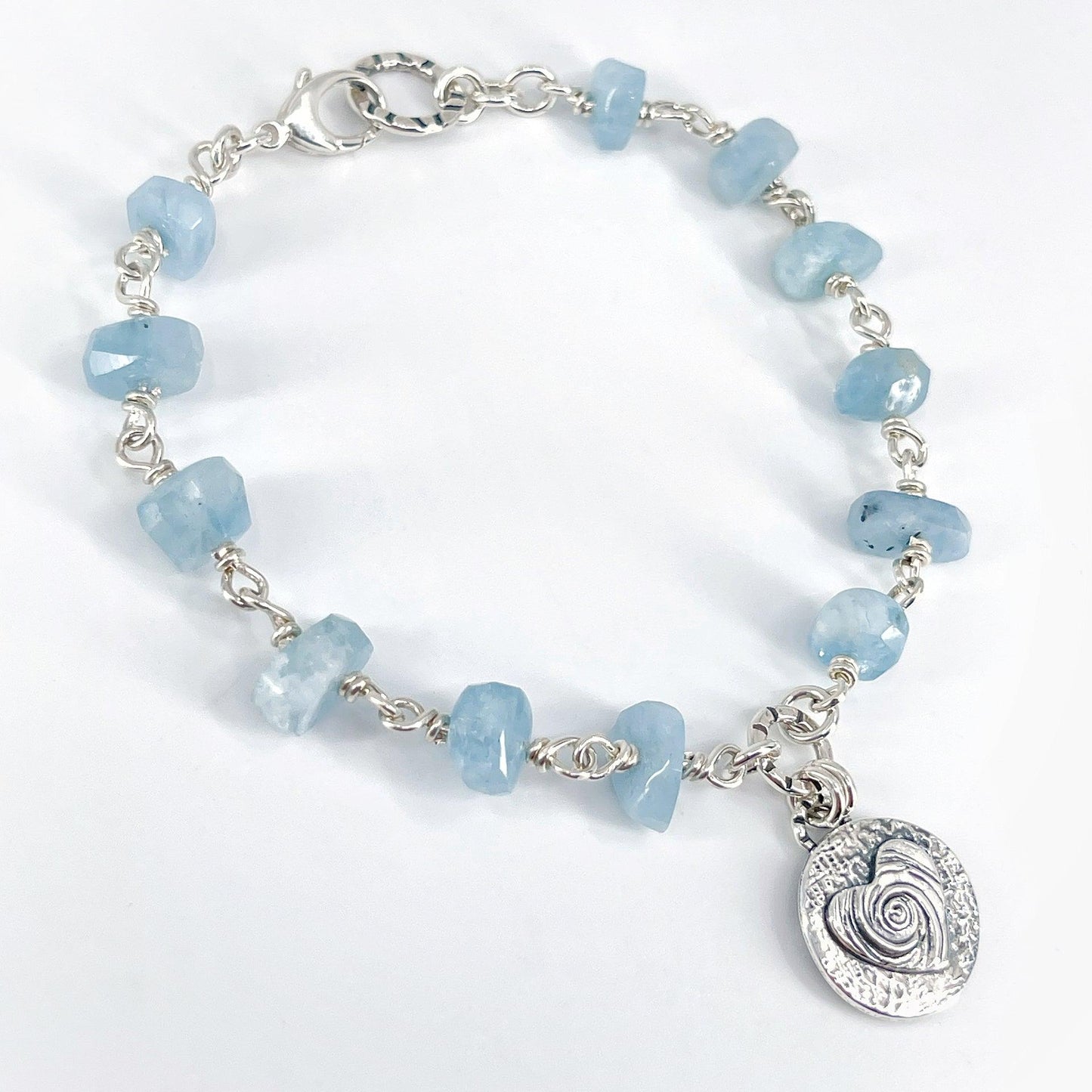 Sterling & Aquamarine Bracelet + 2 Charms - Kristin Christopher