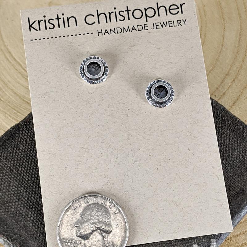 Sterling and Patina Stud Earrings - Kristin Christopher