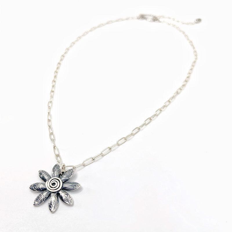 Sterling Flower Necklace - Medium - Kristin Christopher