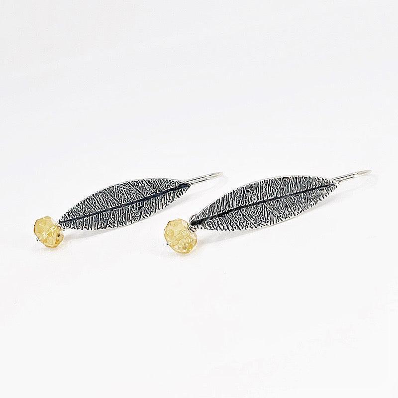 Sterling Silver Earrings with Citrine - Kristin Christopher