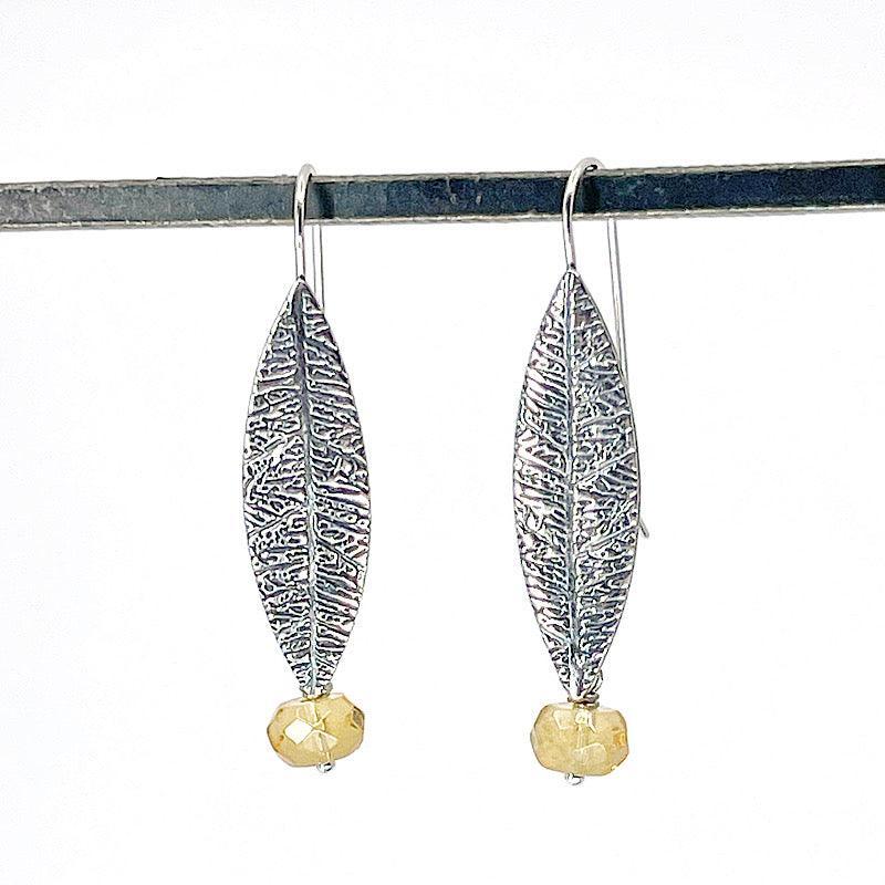 Sterling Silver Earrings with Citrine - Kristin Christopher