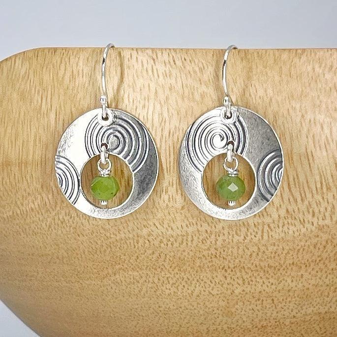 Sterling Silver Earrings with Jade - Kristin Christopher