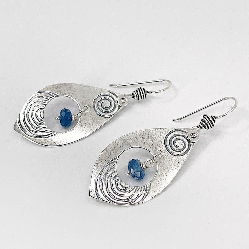 Sterling Silver Earrings with Kyanite - Kristin Christopher
