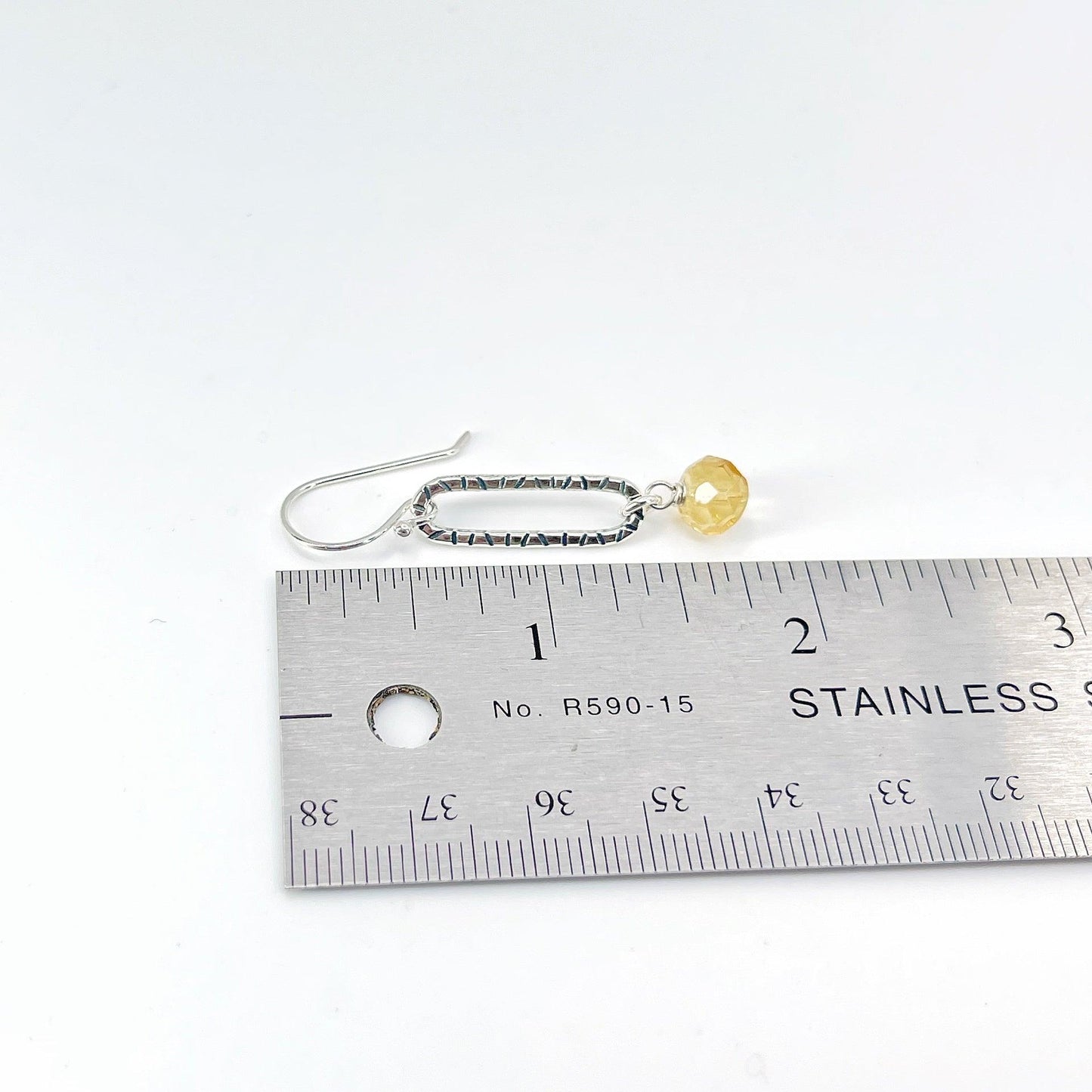 Sterling Silver Hoops with Citrine - Kristin Christopher