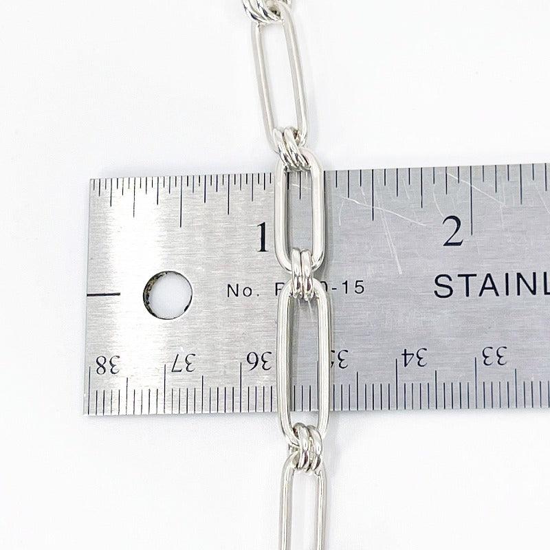 Sterling Silver Long and Short Oval Link Bracelet - Kristin Christopher