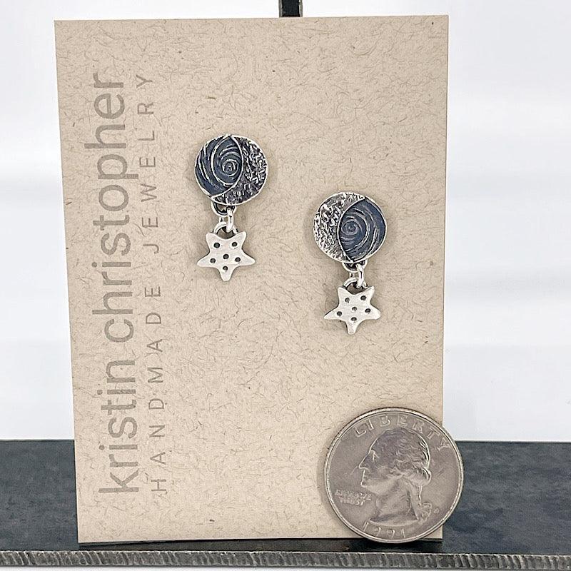 Sterling Silver Moon and Star Earrings - Kristin Christopher