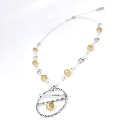 Sterling Silver Necklace with Citrine - Kristin Christopher