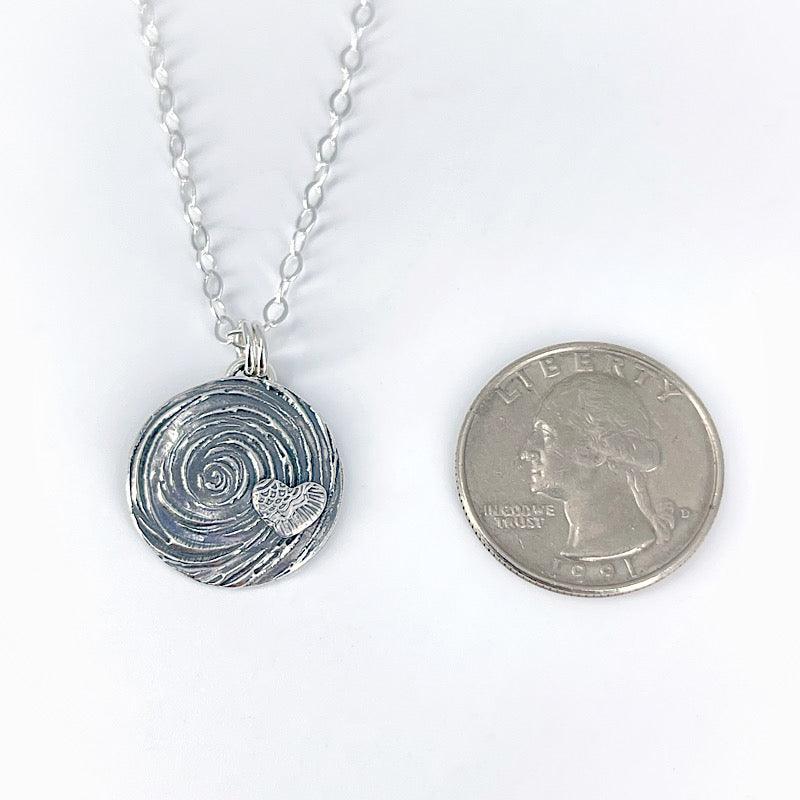 Sterling Spiral with Heart Necklace - Kristin Christopher