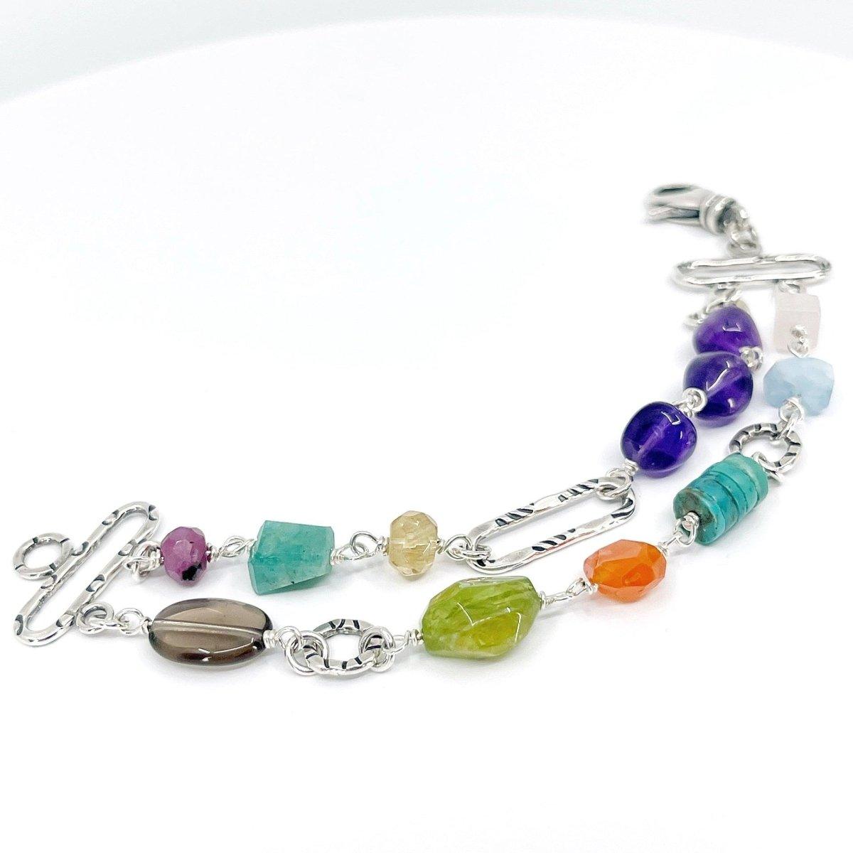 Colorful Bracelet with Sterling Silver and Gemstones - Kristin Christopher