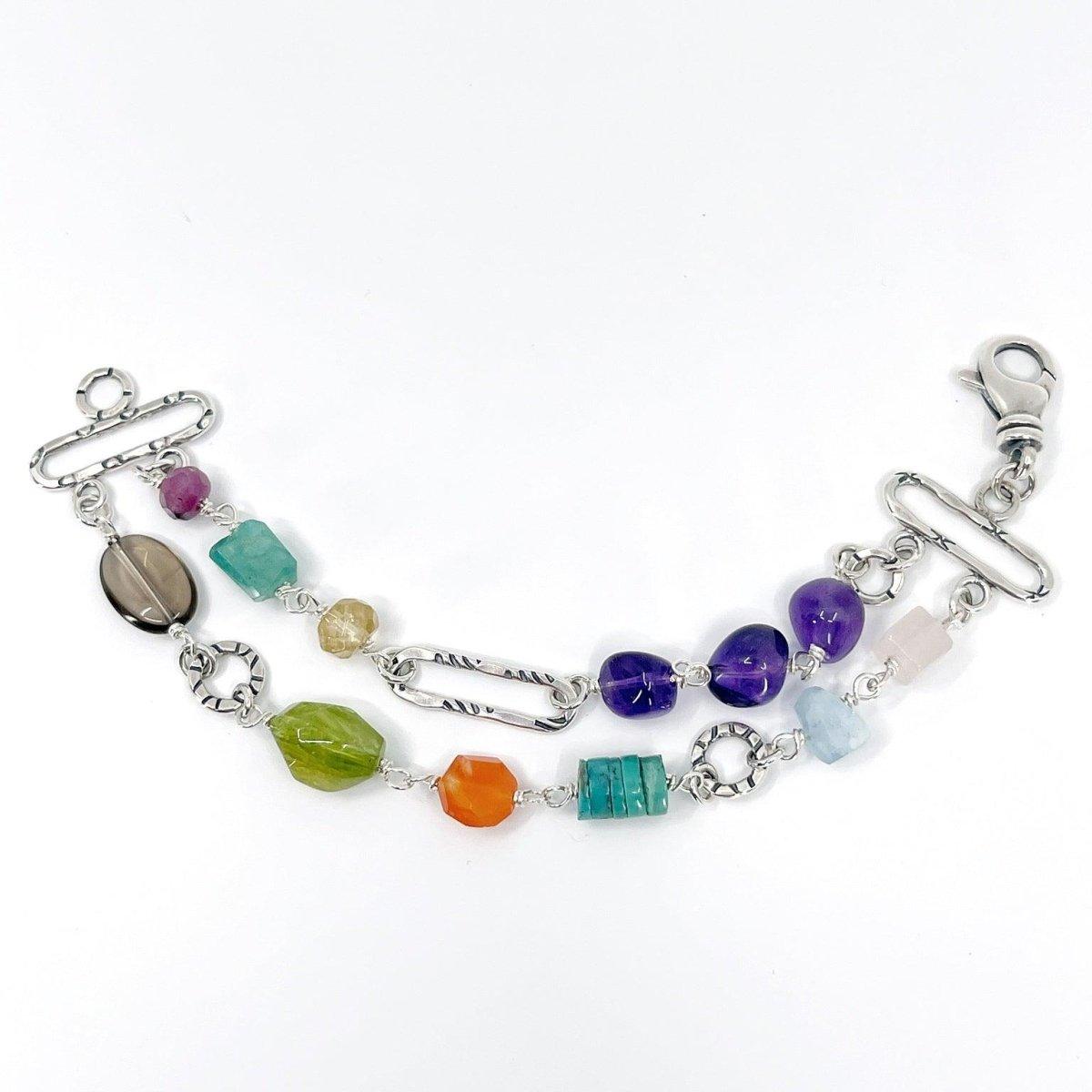 Colorful Bracelet with Sterling Silver and Gemstones - Kristin Christopher