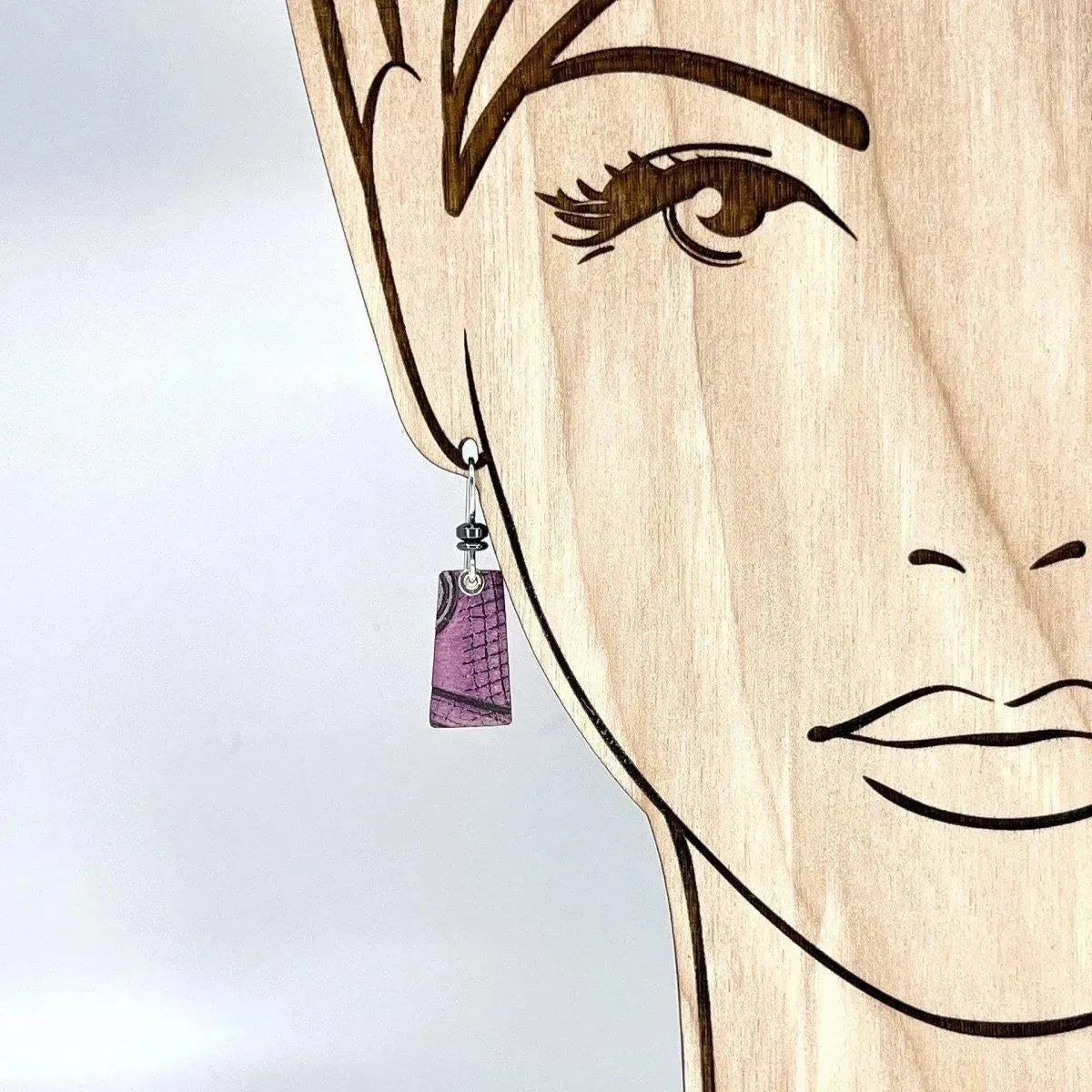 Pink Copper Earrings with Sterling Silver Accents - Kristin Christopher