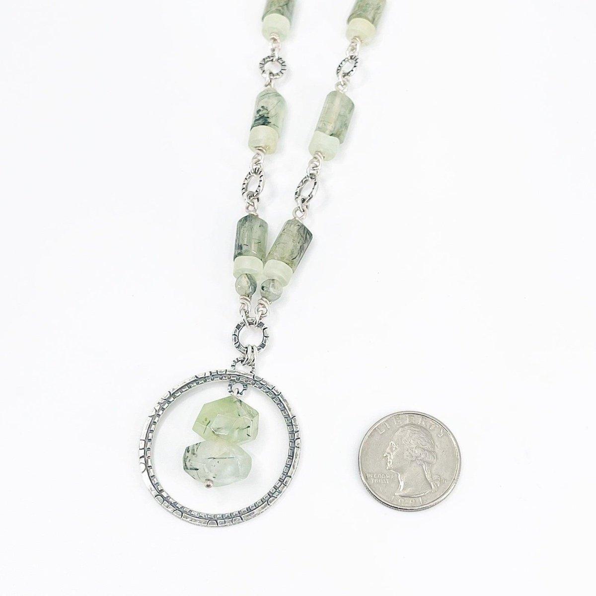 Prehnite and Sterling Silver Necklace - Kristin Christopher